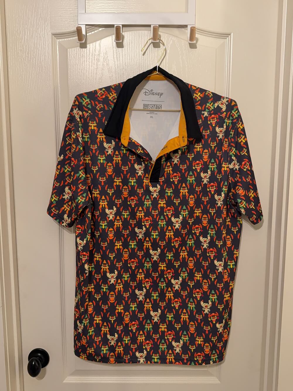 RSVLTS Disney Stitch Halloween Polo Shirt XL Blue Multicolor